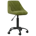 vidaXL Chaise de salle à manger Vert clair Velours
