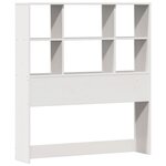 vidaXL Lit bibliothèque sans matelas blanc 90x200cm bois de pin massif