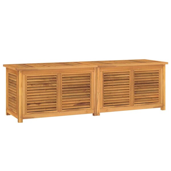 vidaXL Boîte de rangement jardin et sac 175x50x55 cm bois massif teck