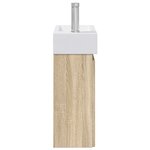 vidaXL Meuble de salle de bain avec robinet Chêne Sonoma