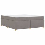 vidaXL Cadre de lit avec matelas Taupe 180 x 200 cm tissu