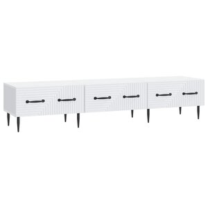vidaXL Meuble TV Blanc 147 x 34 5 x 30 cm Bois d'ingénierie