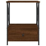 vidaXL Table de chevet chêne marron 50x41x65 cm bois d'ingénierie