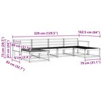 vidaXL Ensemble de canapés d'extérieur 6 pc Naturel