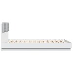 vidaXL Cadre de lit avec LED sans matelas blanc 140x200 cm