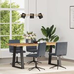 vidaXL Chaises à manger lot de 4 Gris foncé Velours