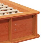 vidaXL Cadre de lit Marron cire 210 x 178 x 30 cm Pin massif