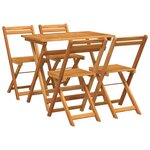 vidaXL Ensemble bistrot 5 Pièces Marron Bois d'acacia massif