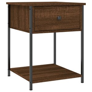vidaXL Table de chevet chêne marron 44x45x58 cm bois d'ingénierie