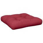 vidaXL Coussin de palette bordeaux 58x58x10 cm tissu