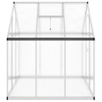 vidaXL Serre avec cadre de base argent 169x169x195 cm aluminium