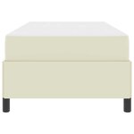 vidaXL Cadre de lit avec matelas Crème 100 x 200 cm Faux cuir