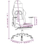 vidaXL Chaise de jeu de massage avec repose-pied Noir et blanc Tissu