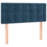 vidaXL Tête de lit à LED Bleu foncé 100x5x78/88 cm Velours