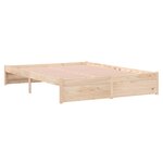 vidaXL Cadre de lit bois massif 135x190 cm double