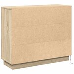 Buffet vidaXL LED Chêne Sonoma 90x32x75 cm en bois d'ingénierie