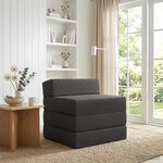 vidaXL Canapé-lit pliable Gris foncé 200 x 70 x 15 cm Tissu