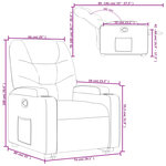 vidaXL Fauteuil inclinable Marron Tissu