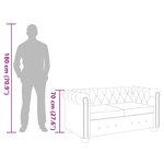 vidaXL Canapé Chesterfield à 2 places cuir synthétique noir