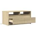 vidaXL Table basse avec lumières LED chêne sonoma bois d'ingénierie