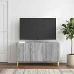 vidaXL Meuble TV 99 x 34 5 x 50 cm Sonoma gris Bois d'ingénierie