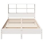 vidaXL Lit bibliothèque sans matelas blanc 140x200 cm bois pin massif