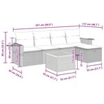 vidaXL Salon de jardin avec coussins 6 Pièces beige résine tressée