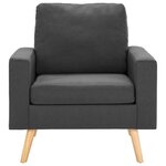 vidaXL Ensemble de canapés 2 Pièces Tissu Gris foncé