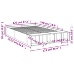 vidaXL Cadre de lit chêne sonoma 120x190 cm bois d'ingénierie