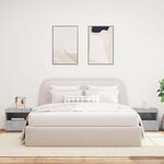 vidaXL Tables de chevet avec lumières LED 2 Pièces gris béton 50x40x45 cm