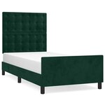 vidaXL Cadre de lit sans matelas vert foncé 80x200 cm velours