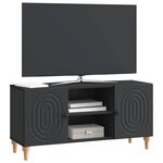 vidaXL Meuble TV Noir 102 x 34 5 x 50 cm Bois d'ingénierie