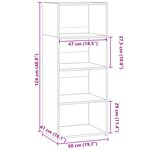 vidaXL Buffet haut chêne sonoma 50x41x124 cm bois d'ingénierie