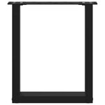 vidaXL Pieds de table basse en U 2 pièces Noir 28 x (42-43) cm Acier
