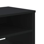 vidaXL Meuble TV noir 122x34x41 cm bois d'ingénierie