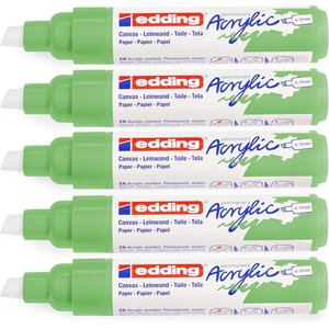 Marqueur acrylique large 5000 vert pastel 5-10 mm x 5 EDDING