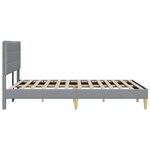 vidaXL Cadre de lit avec tête de lit Gris clair 120 x 200 cm Tissu