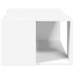 vidaXL Table basse blanc 89 5x48x30 cm bois d’ingénierie