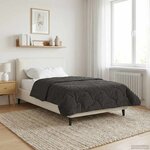 vidaXL Duvet d'été simple Matelassé Anthracite 155 x 220 cm