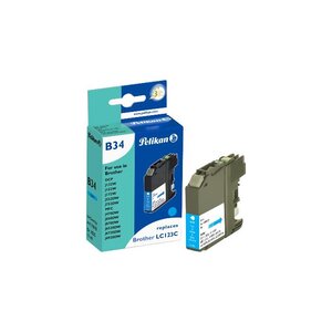 B34 cartouche jet d'encre compatible avec oem lc123c cyan pelikan printing