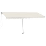 vidaXL Auvent manuel rétractable sur pied 500x350 cm Crème
