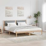 vidaXL Cadre de lit Gris clair 180 x 200 cm Pin massif