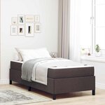 vidaXL Lit à ressorts Marron 90 x 200 cm Tissu  Bois Engineered
