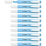 Surligneur Swing Cool Pointe Biseautée 1 - 4mm Pastel Bleu ciel x 10 STABILO