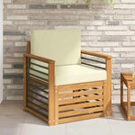 vidaXL Canapé d’extérieur Bois d'acacia massif et polyester Naturel