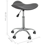 vidaXL Tabouret de salon et spa Gris Similicuir