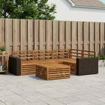 vidaXL Ensemble de canapés d'extérieur 5 pc Naturel