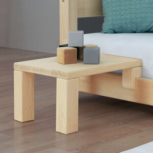 Table de chevet à fixer sur le lit - bois naturel - 43 x 32 x 41 cm