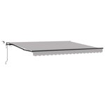 Auvent Rétractable Automatique vidaXL avec LED Gris Clair 400x350 cm