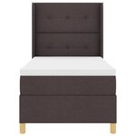 vidaXL Lit à ressorts avec matelas marron foncé 90x200 cm